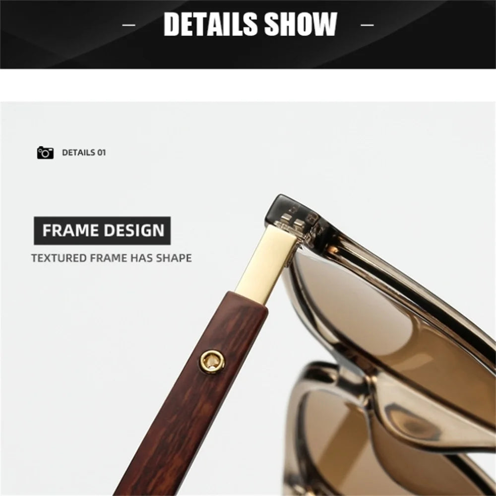 Classic Brown Square Sunglasses – Vintage Style