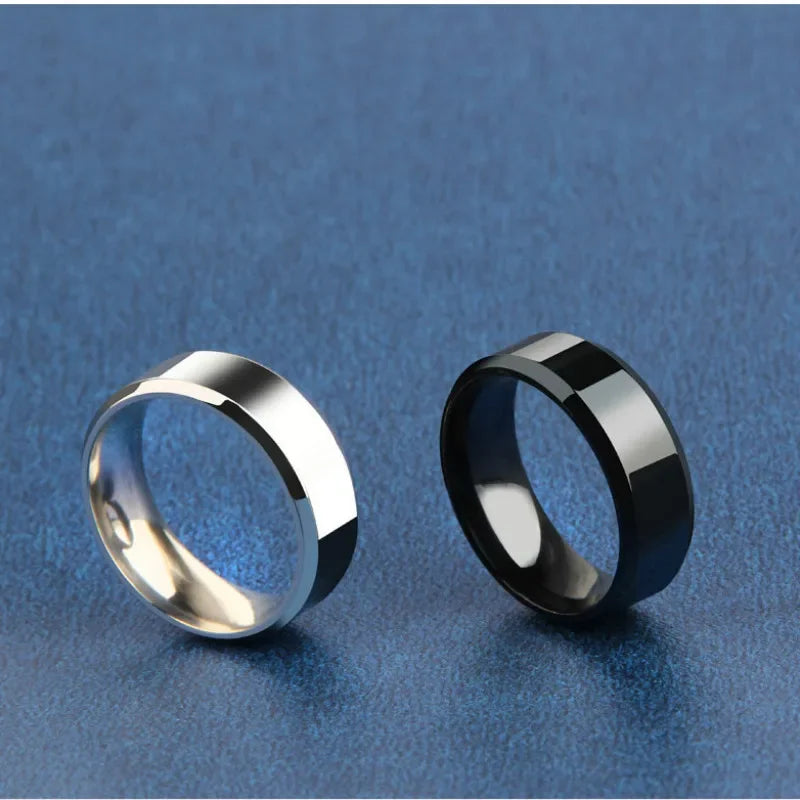 Black Stainless Steel Ring for Men & Women | Minimalist Wedding Band