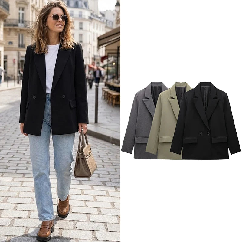 Women's Classic Blazer with Pockets