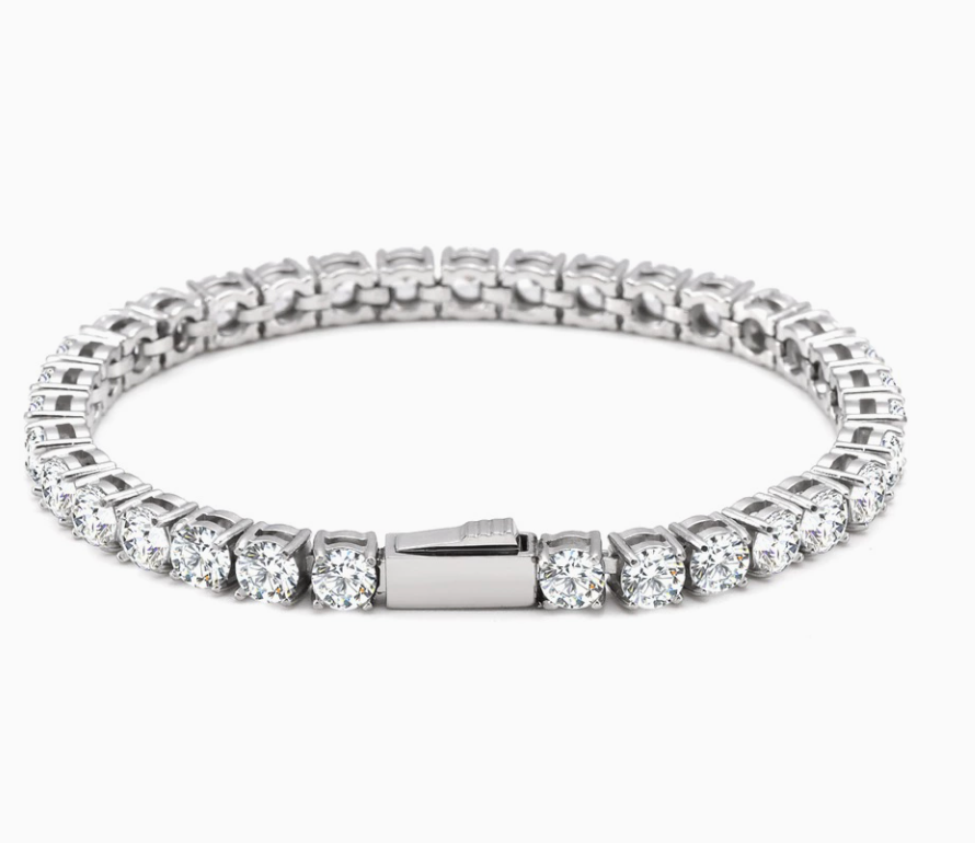 Elegant Stainless Steel Tennis Bracelet