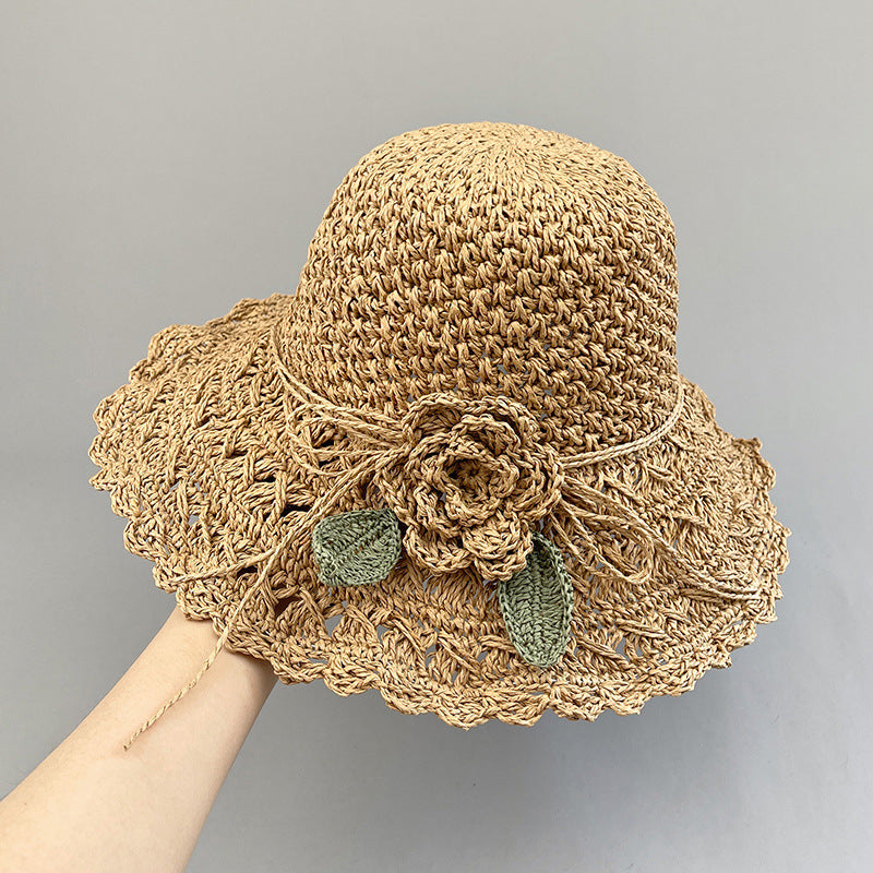 Bohemian Floral Straw Sun Hat