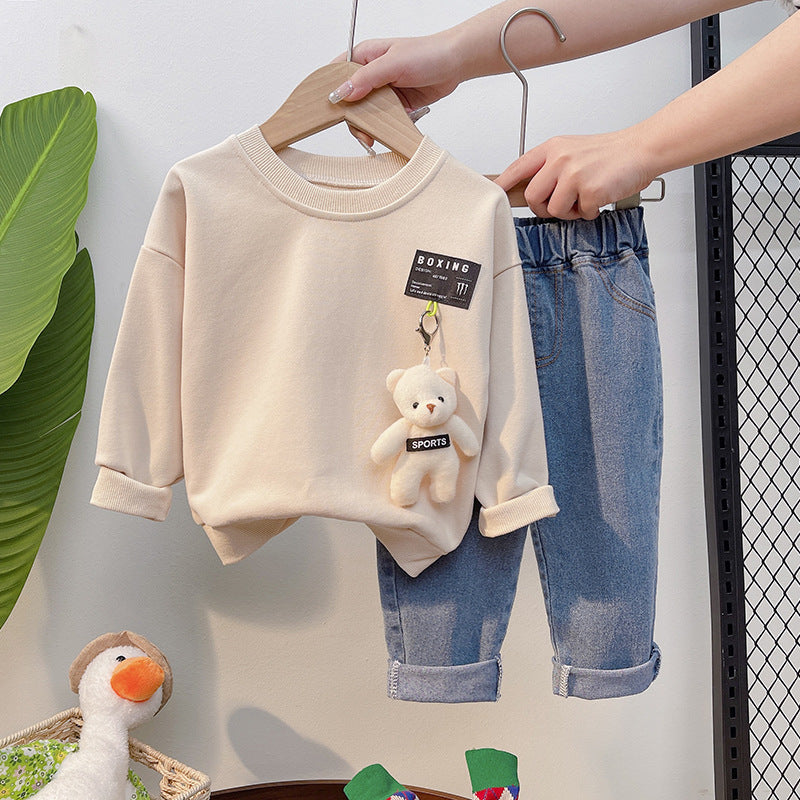 Boys' spring clothes modern fashion 2 baby clothes spring 3 fashionable children's clothes children's handsome 1 year old baby spring and autumn suit