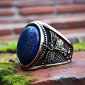 IBEX Vintage Blue Stone Signet Ring