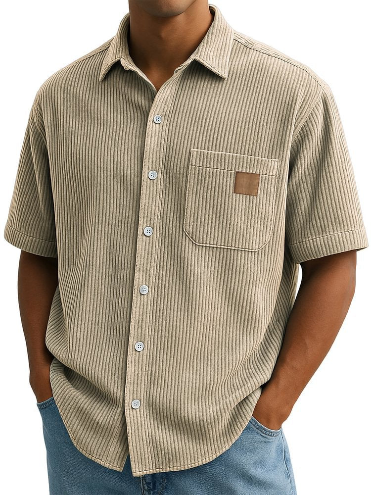 IBEX Casual Corduroy Short-Sleeve Shirt