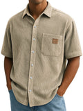 IBEX Casual Corduroy Short-Sleeve Shirt