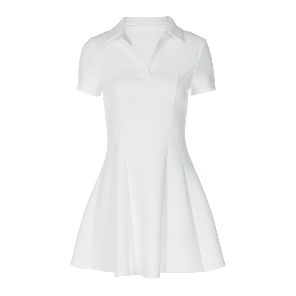 IBEX Chic Polo Collar Mini Dress