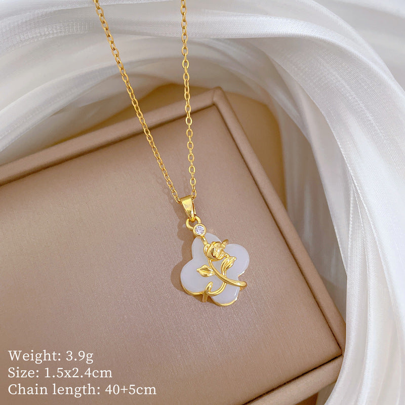 【】 Multi-element style copper micro-inlaid combination women's exquisite chain