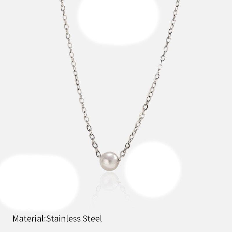 Elegant 18K Gold-Plated Pearl Necklace