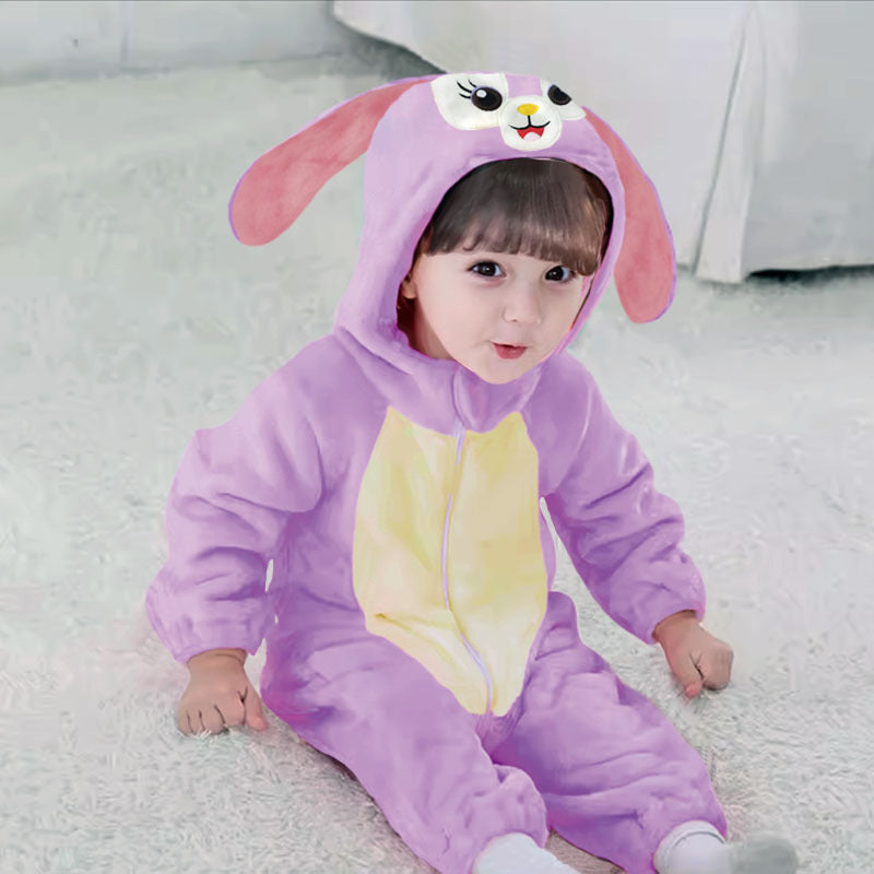 Children's and babies' one-piece suits, home crawling clothes, thickened spring and autumn clothes, warm clothes for babies going out, cute and super adorable cartoon