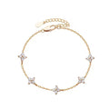 Women's Elegant Star & Flower Charm Bracelet