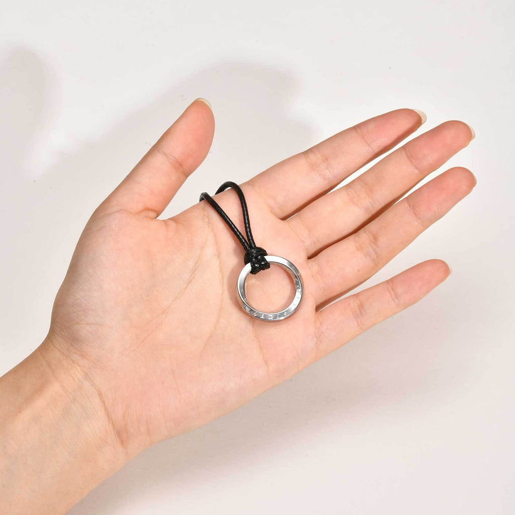 Men's Minimalist Circle Pendant Necklace