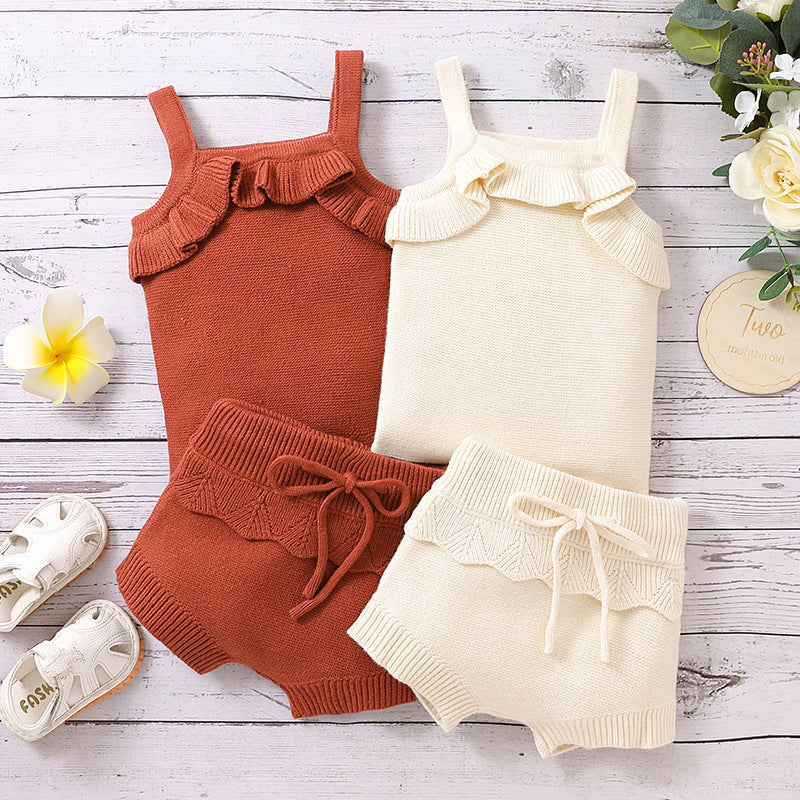 IBEX Baby Girl Knitted Summer Set