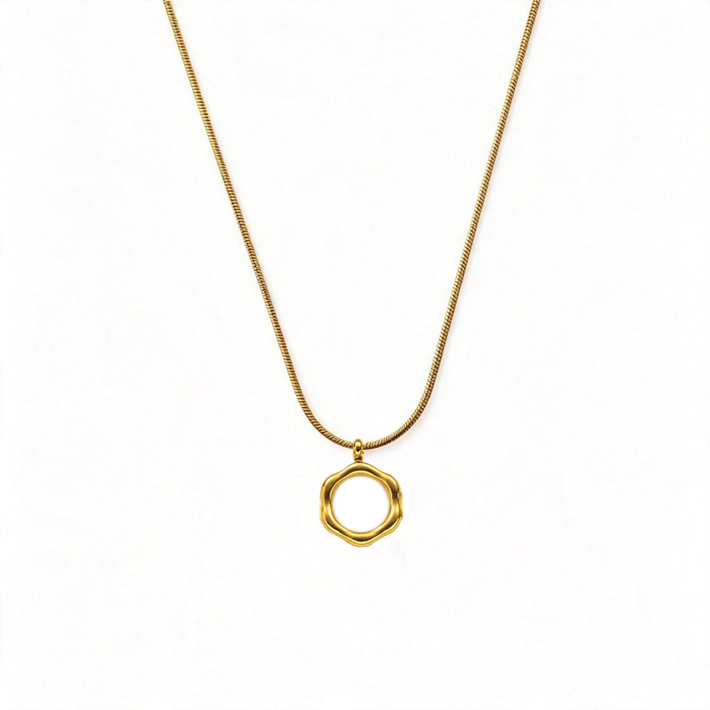 IBEX Minimalist Circle Pendant Necklace