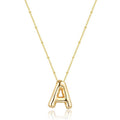 The letter pendant is available in 26 colors in 18K