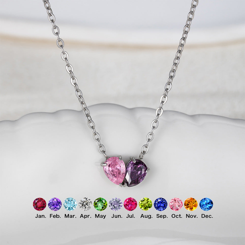 IBEX Double Heart Pendant Necklace