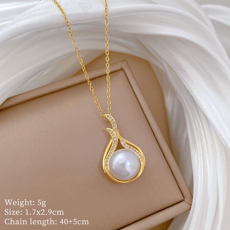 【】 Multi-element style copper micro-inlaid combination women's exquisite chain