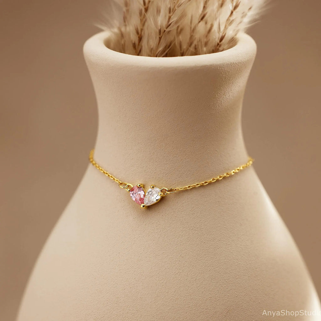 IBEX Two-Tone Heart Bracelet