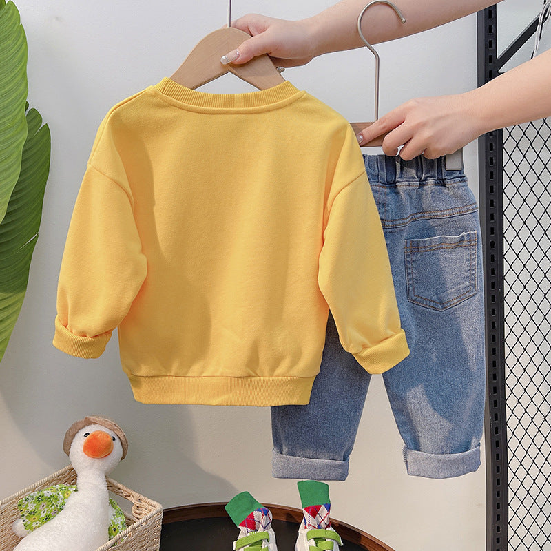 Boys' spring clothes modern fashion 2 baby clothes spring 3 fashionable children's clothes children's handsome 1 year old baby spring and autumn suit