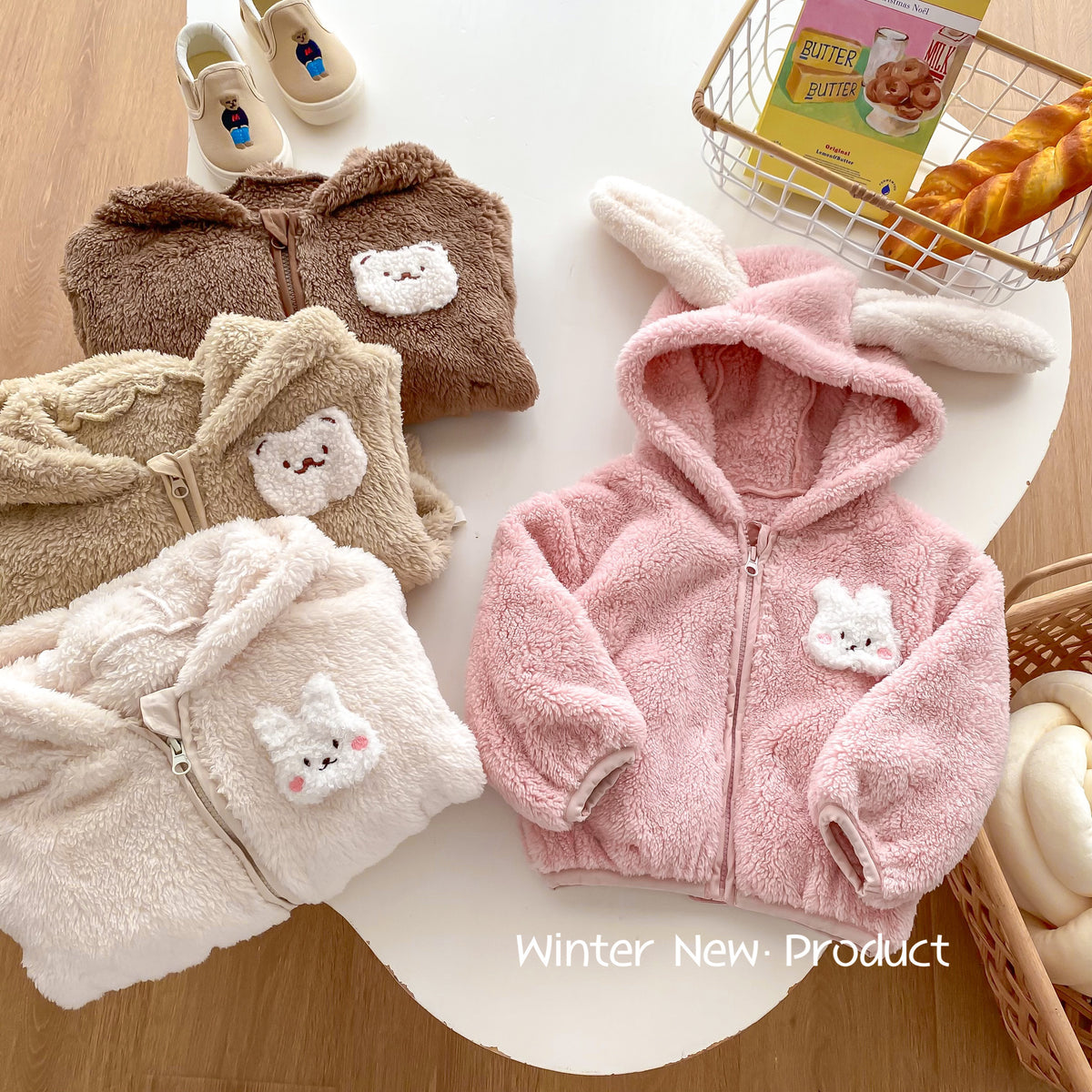 IBEX Baby Girl Faux Fur Hooded Coat
