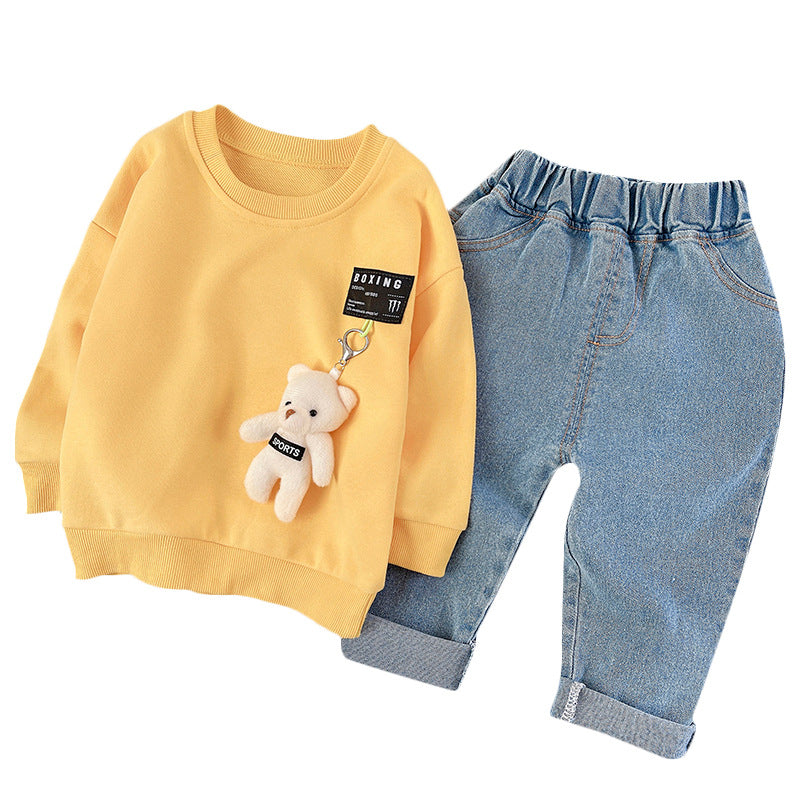 Boys' spring clothes modern fashion 2 baby clothes spring 3 fashionable children's clothes children's handsome 1 year old baby spring and autumn suit