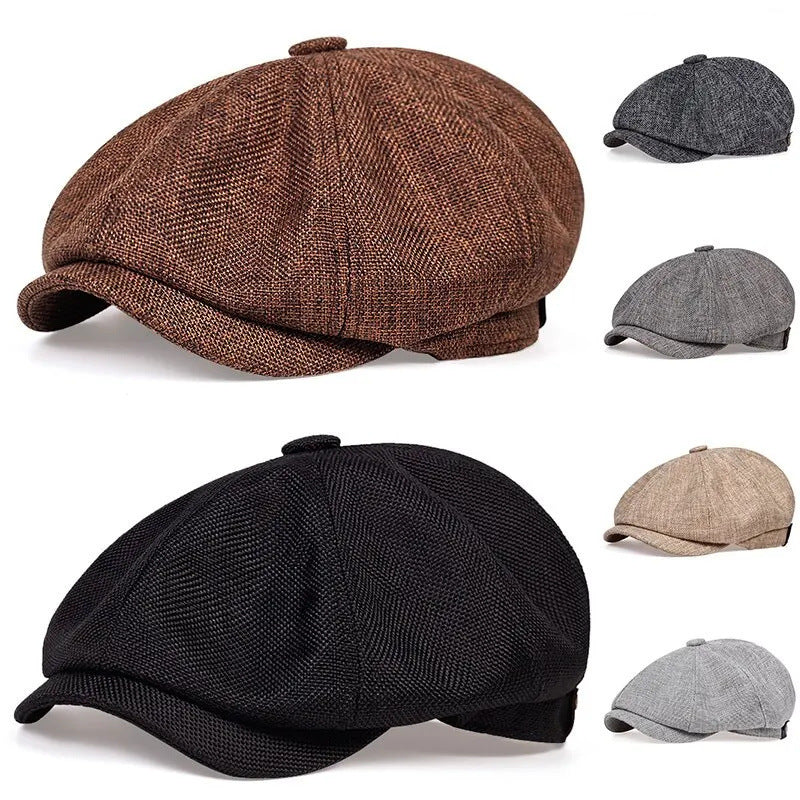 Classic Vintage Newsboy Cap for Men