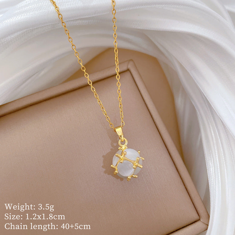 【】 Multi-element style copper micro-inlaid combination women's exquisite chain