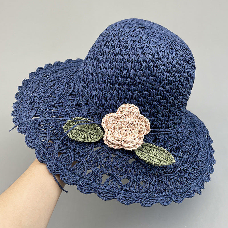 Bohemian Floral Straw Sun Hat
