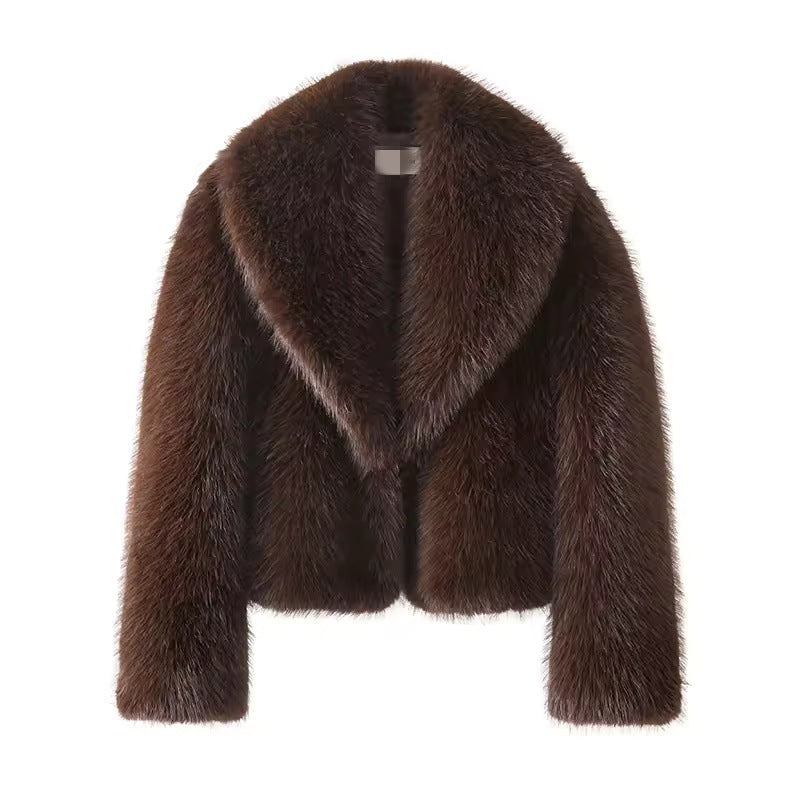 IBEX Elegant Faux Fur Short Coat