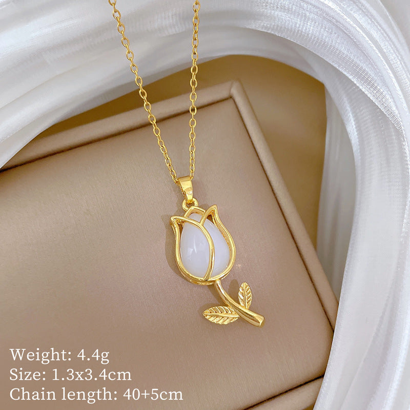 【】 Multi-element style copper micro-inlaid combination women's exquisite chain