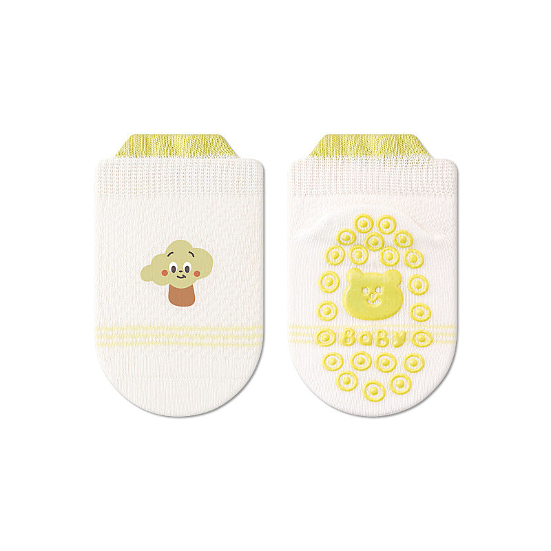 MOQ: 3 pcs Baby floor socks - Thin mesh anti-slip baby socks