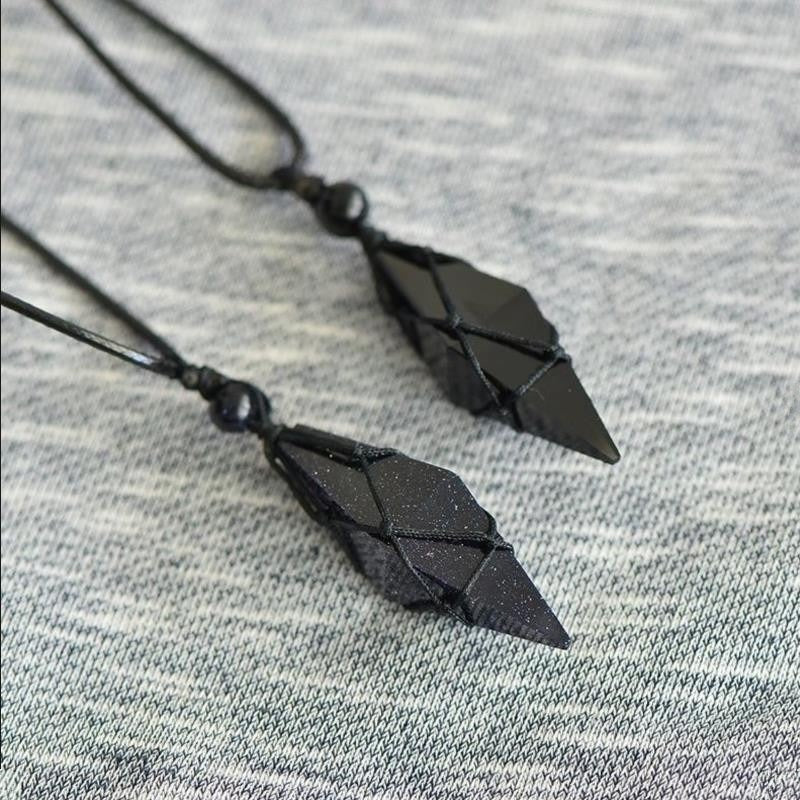 IBEX Obsidian Starry Sky Pendant Necklace