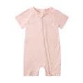 Baby clothes, short-sleeved striped clothes, baby one-piece clothes for newborns, bamboo fiber crawling suits, pajamas for summer